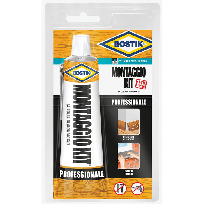 MONTAGE KIT PROFESSIONALE, colla di montaggio. Blister 125gr. BOSTIK