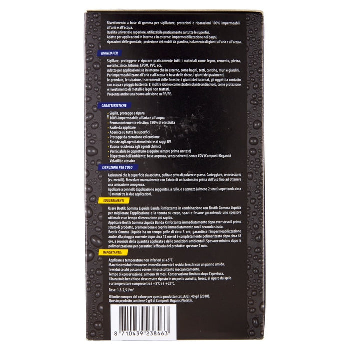 GOMMA LIQUIDA in KIT di Riparazione, sigilla, protegge e ripara. BOSTIK