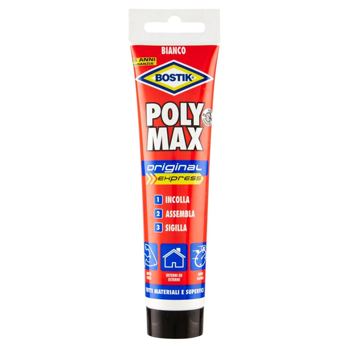 POLYMAX ORIGINAL EXPRESS Tubo 165gr., Bianco. BOSTIK