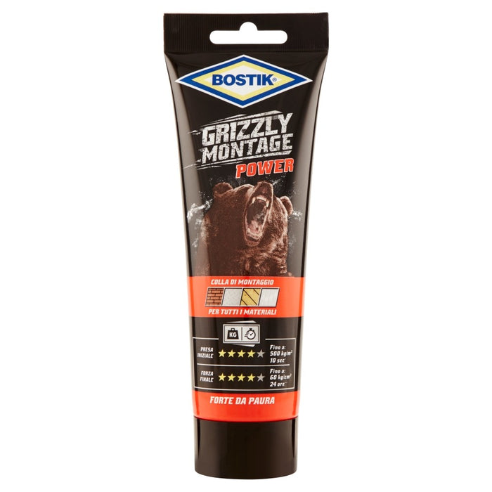 GRIZZLY MONTAGE POWER, Tubo 250 gr. BIANCO, BOSTIK