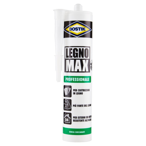 LEGNO MAX POWER, colla per legno. Cartuccia 380 gr. , BOSTIK