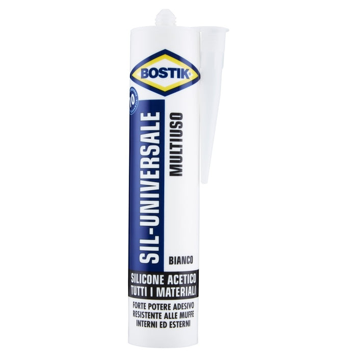 SIL - UNIVERSALE, silicone acetico, TRASPARENTE, Cartuccia 280 ml , BOSTIK