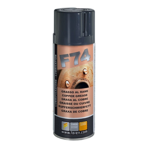 F74 - Grasso al Rame Spray. Bomboletta 400 ml. Faren. Solkem Industries