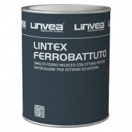 LINTEX FERROBATTUTO, Smalto Sintetico pigmentato con Ferromicaceo all'acqua. 750 ml. LINVEA