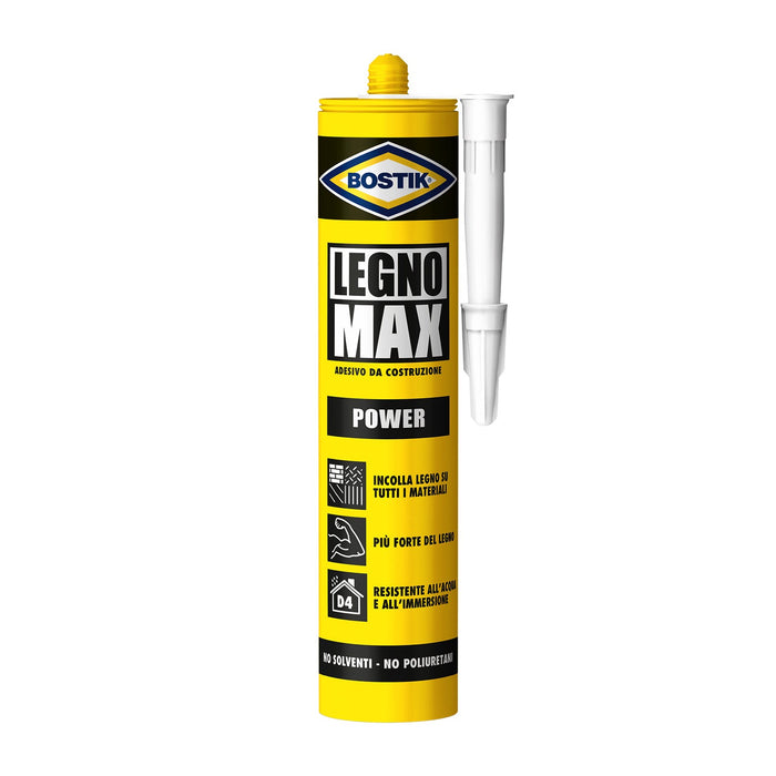 LEGNO MAX POWER, colla per legno. Cartuccia 380 gr. , BOSTIK