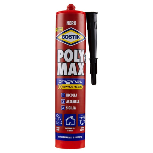 POLY MAX ORIGINAL EXPRESS NERO, Cartuccia 425 gr., adesivo e sigillante. BOSTIK