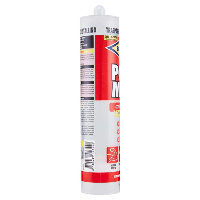POLY MAX CRISTAL EXPRESS CARTUCCIA 300 gr., adesivo e sigillante. Trasparente. BOSTIK