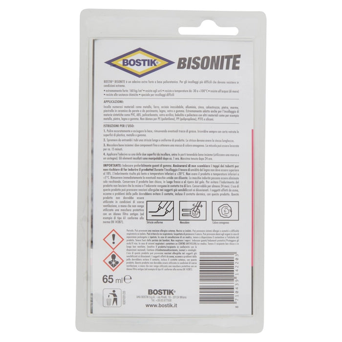 BISONITE BLISTER 65ml, Colla poliuretanica universale. BOSTIK