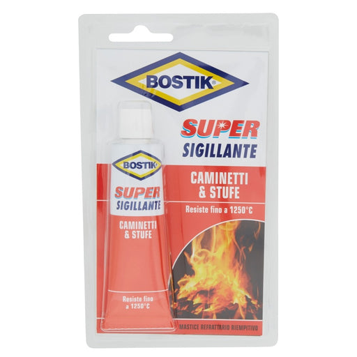 SUPER SIGILLANTE CAMINETTI e STUFE, Blister 100 gr., BOSTIK