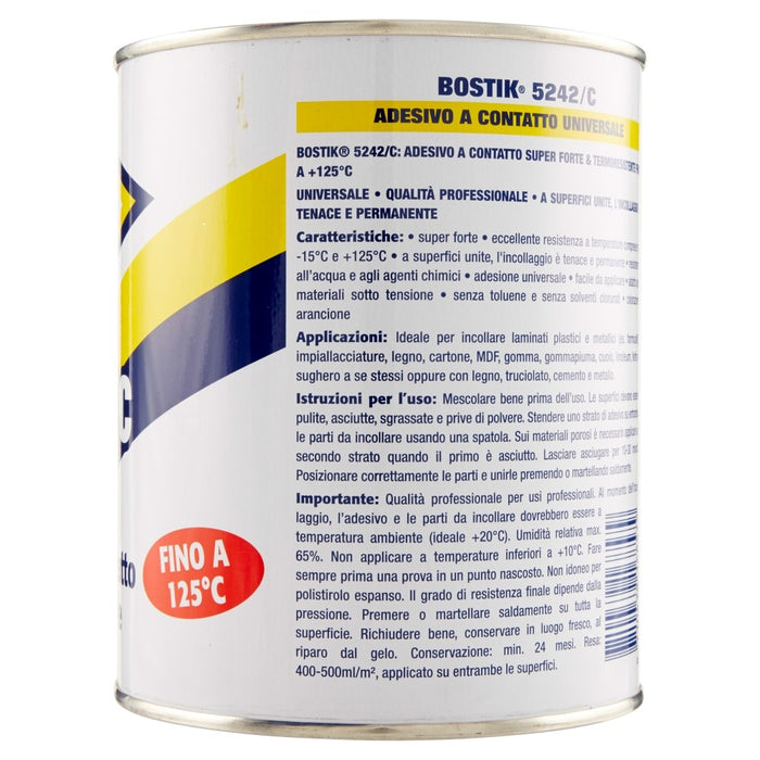 5242/C, Adesivo a contatto professionale, Latta 850 ml , BOSTIK