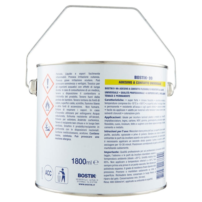 99, Adesivo a contatto professionale, Latta 1800 ml , BOSTIK