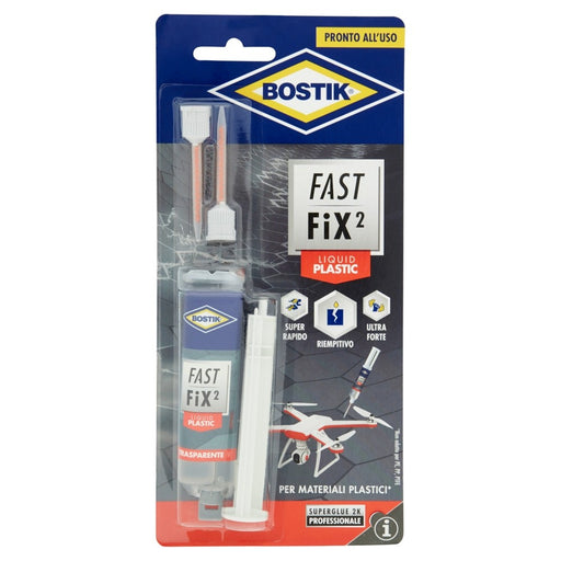 FAST FIX² LIQUID PLASTIC, adesivo ultra forte, trasparente, BOSTIK