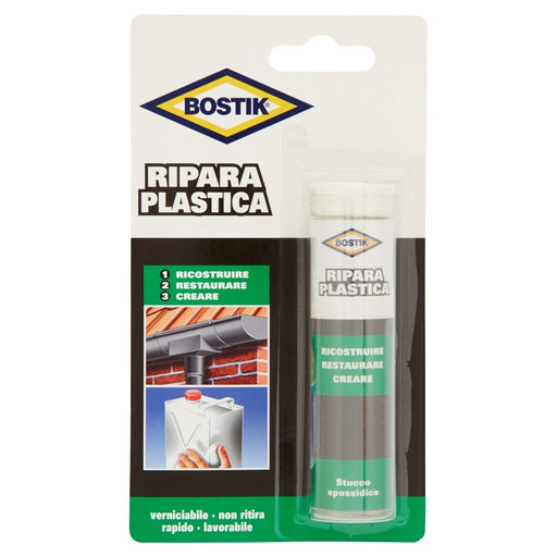 RIPARA PLASTICA, stucco epossidico, blister 56 gr. BOSTIK