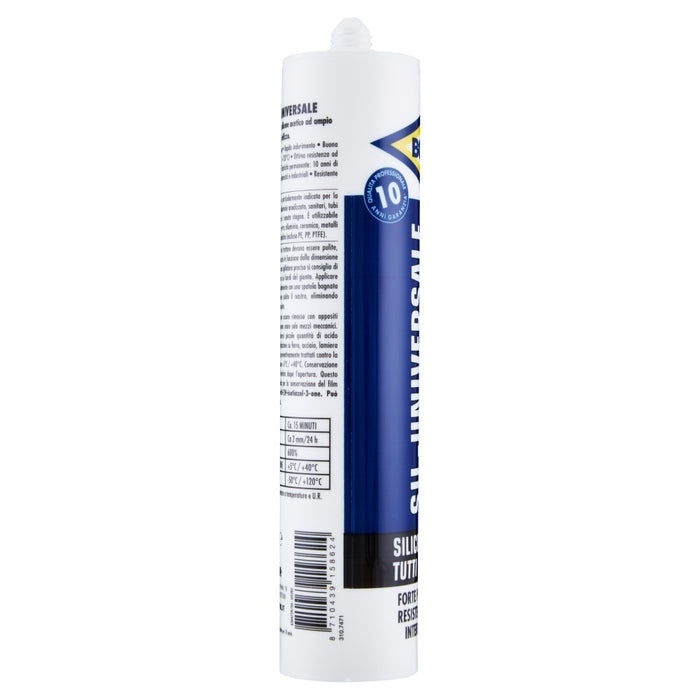 SIL - UNIVERSALE,  silicone acetico, TRASPARENTE, Cartuccia 280 ml , BOSTIK