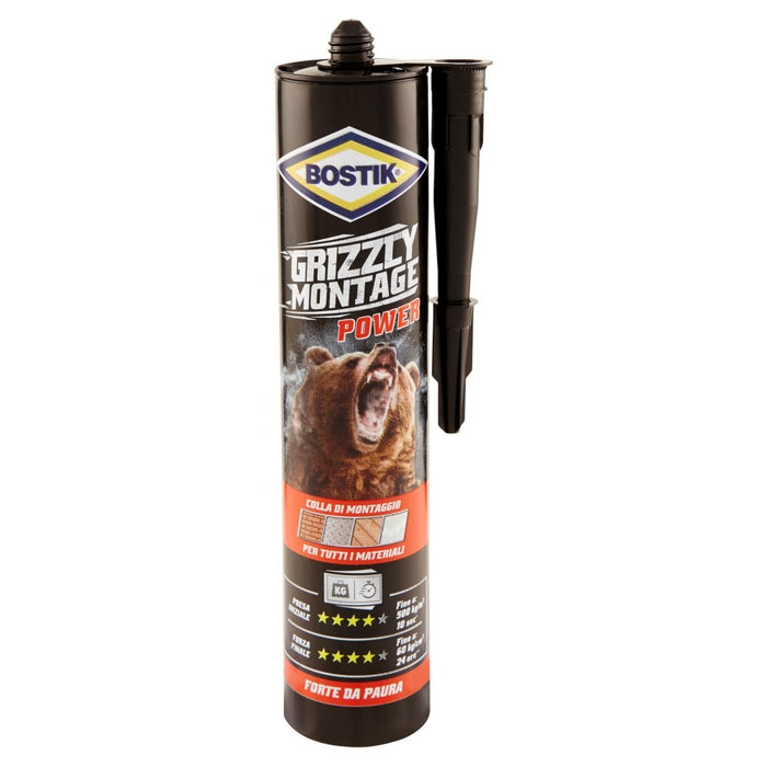 GRIZZLY MONTAGE POWER, Tubo 250 gr. BIANCO, BOSTIK