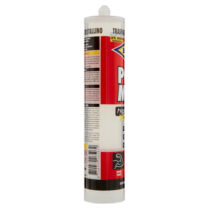 POLY MAX HIGH TACK EXPRESS TRASPARENTE Cartuccia 425gr., adesivo e sigillante. BOSTIK