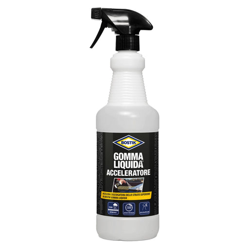 GOMMA LIQUIDA ACCELERATORE, Spray 1 Litro, sigilla, protegge e ripara. BOSTIK