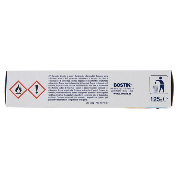 SUPERTRASPARENTE ASTUCCIO 125 gr., adesivo universale. BOSTIK