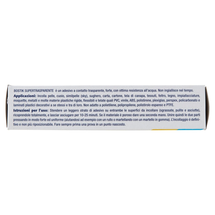 SUPERTRASPARENTE ASTUCCIO 125 gr., adesivo universale. BOSTIK