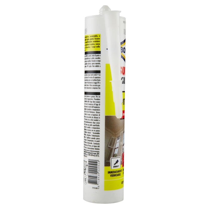 SUPER SIGILLANTE MURI e SERRAMENTI, Cartuccia 300 ml., Sigillante Superacrilico. Bianco. BOSTIK