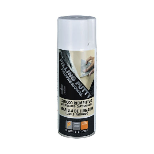 Filling Putty. Stucco Riempitivo. Bomboletta 400 ml. Faren. Solkem Industries