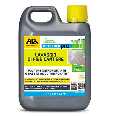 DETERDEK PRO, Detergente Pulizia di Fine Cantiere. Fila.