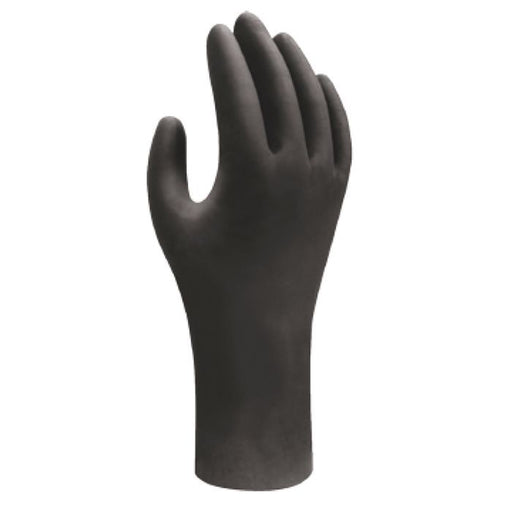 SHOWA Guanti Monouso in Nitrile Nero. Senza Polvere. Scatola 100 pezzi. Industrial Starter