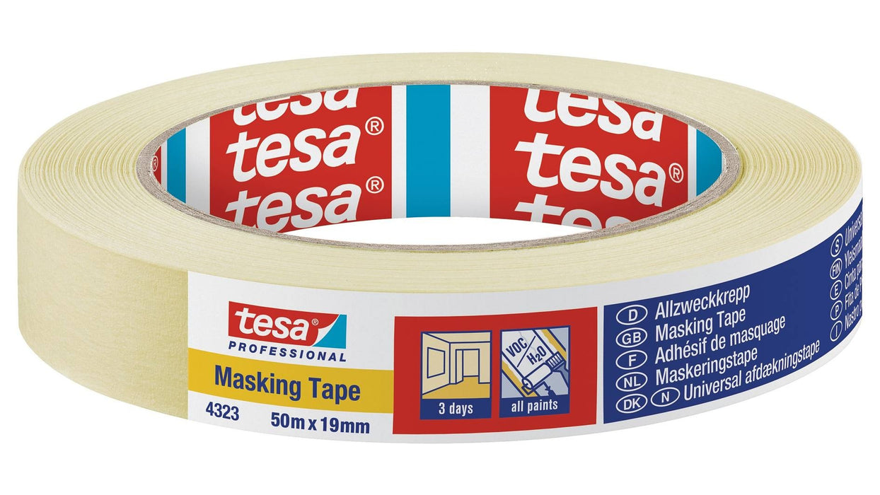 TESA 4323 MASKING GP, 50 metri, Nastro Mascheratura in carta crespata. Tesa Professional