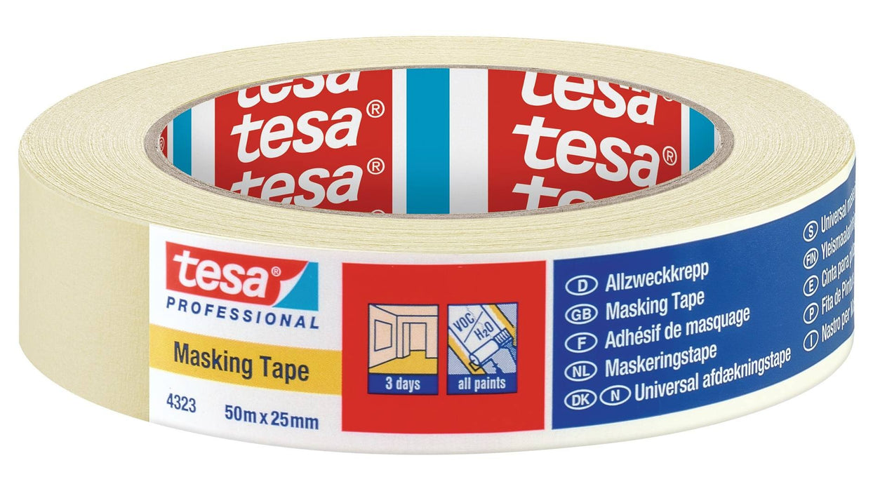 TESA 4323 MASKING GP, 50 metri, Nastro Mascheratura in carta crespata. Tesa Professional