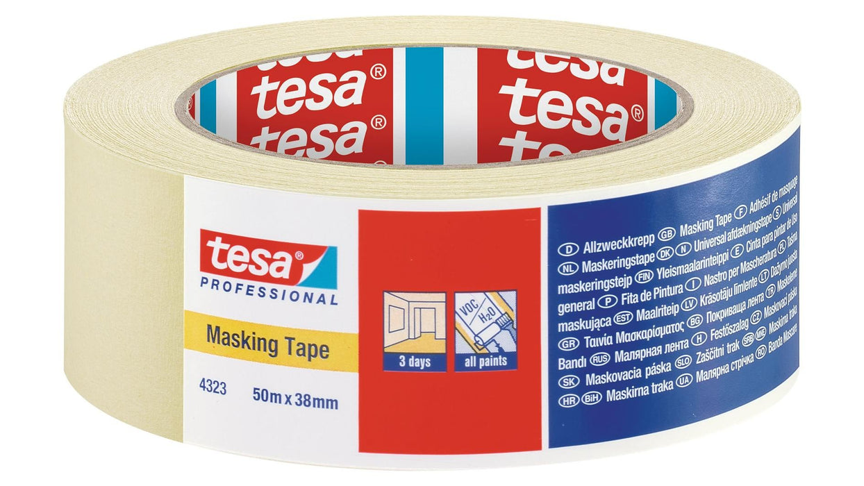TESA 4323 MASKING GP, 50 metri, Nastro Mascheratura in carta crespata. Tesa Professional