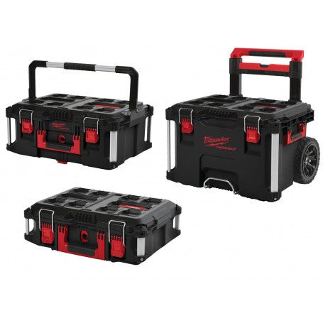 Cassetta Portautensili PACKOUT BOX, Trolley 3 Pezzi, Componibile. MILWAUKEE