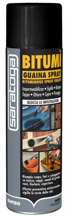 BITUMI' Guaina Spray, Nero, Bomboletta 500 ml. SARATOGA