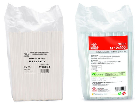 Colla Termofusibile M 12/200, Trasparente, 1 Kg. Romeo Maestri